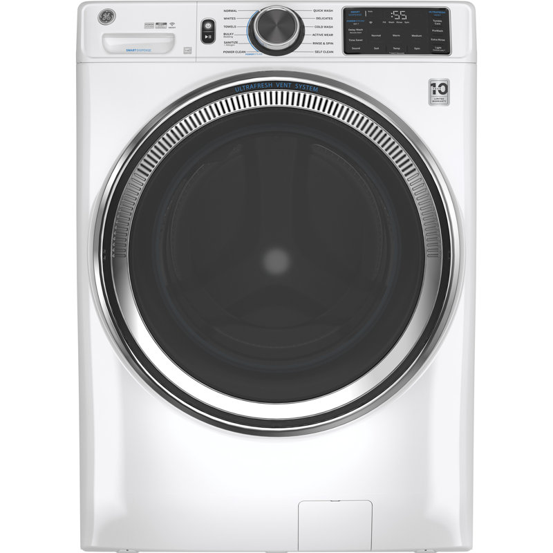 GE Appliances Energy Star Washer & Dryer Set with Stackable 4.8 Cubic